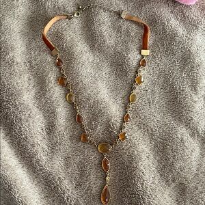 Elegant Gold and Brown Necklace